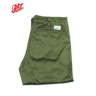 กางเกง BURGUS PLUS 401Z-60 Zip fly Modern Chino Trousers Olive