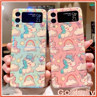 🔥 เคสยูนิคอร์น Samsung Flip3 5G เคสซัมซุงโทรศัพท์แข็ง Galaxy Z Flip 3 เคสซัมซุง ZFlip3 Unicorn Case