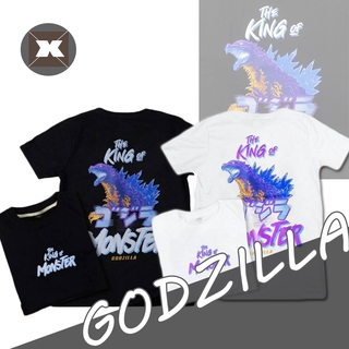 Godzilla The King Of Monster เสื้อยืดลําลอง แขนสั้น พิมพ์ลายกราฟฟิค คุณภาพสูง พลัสไซซ์ แขนสั้น ใส่ได้ทั้ง หญิง และ ชาย