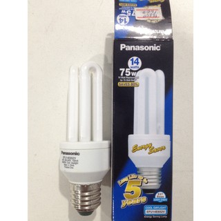 หลอดไฟตะเกียบ แบบเกลียว Panasonic 14W - 75W Coll Day light 14W 810 Lumen EFU14E652V หลอดประหยัดไฟ