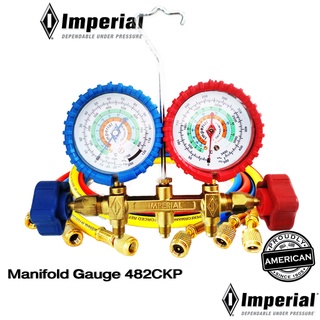 imperial เกจวัดน้ำยาแอร์ Imperial® 482-CKP อิมพีเรียล  MANIFOLD  GAUGES ชุดพร้อมสาย3 เส้น-36