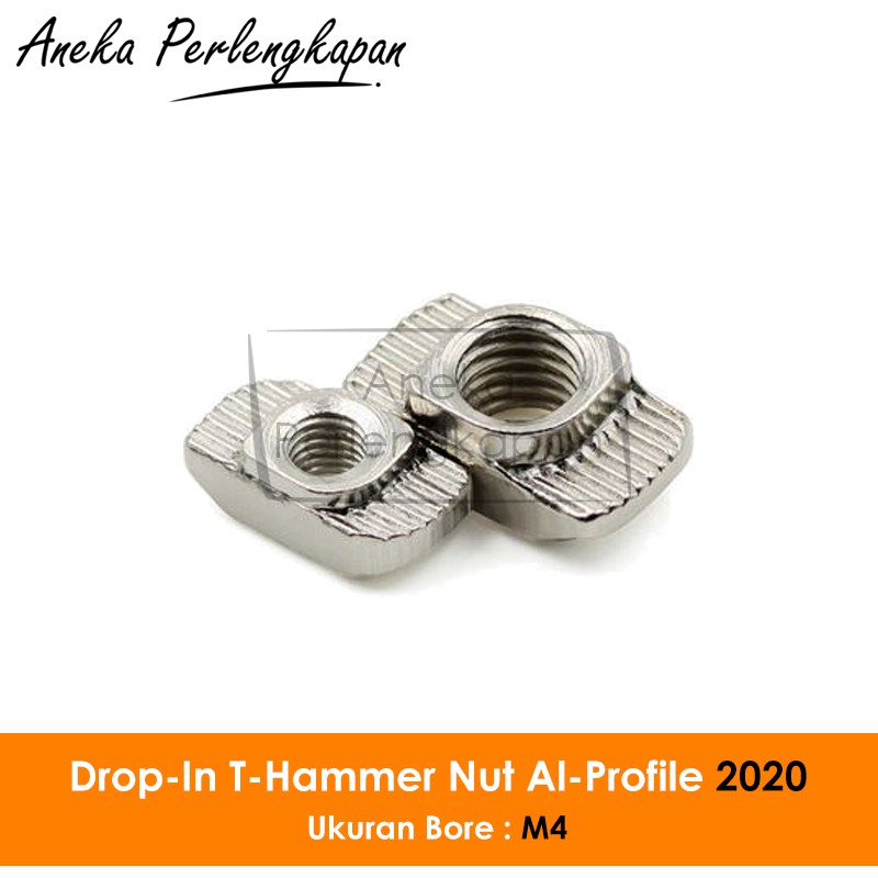 T Hammer Nut M4 Drop-In Aluminium Profile 2020 ชุด 10 ชิ้น