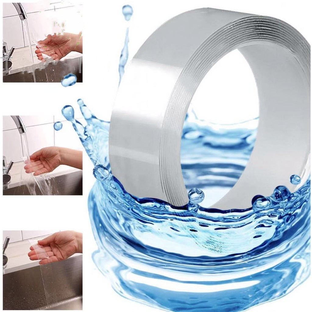 เทปกาว 2 หน้านาโน โปร่งใส อเนกประสงค์ เทปรุ่นนาโน กันน้ำ กาวสองหน้าแบบใส ไม่ทิ้งร่องรอย - รูปที่ 2