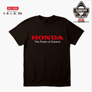 K T-Shirt Honda The Power of Dream T-Shirt Automotiveเสื้อยืด