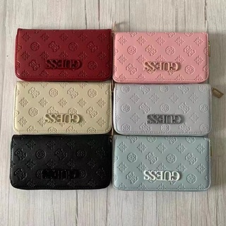Guess กระเป๋าสตางค์ ใบยาว ทรงคลัทช์ พิมพ์ลาย พร้อมกล่อง แฟชั่นสําหรับสตรี 77220915