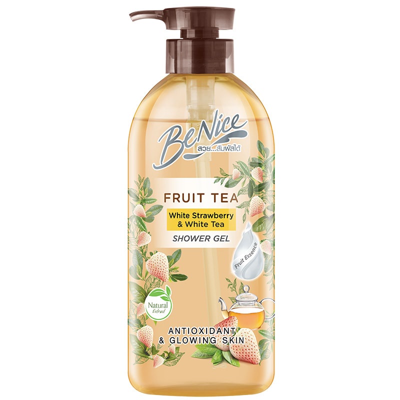 Free Delivery Benice Shower Gel Fruit Tea White Strawberry and White Tea 450ml. Cash on delivery