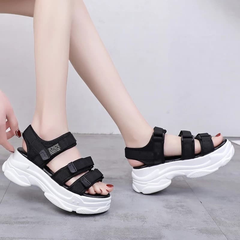 Hitam ผู้หญิง WEDGES WEDDING CLIPS COOL TO KNOW RIGHTS SLOPES F7I4 ใหม่ล่าสุด LUXURY CASUAL IMPORTED