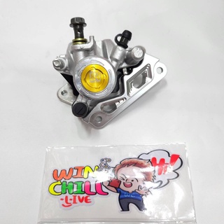 ปั๊มโลโก้ โลโก้46 50A + ขา CNC SONIC สำหรับใส่โช้คเดิม สีเงินหมุดทอง