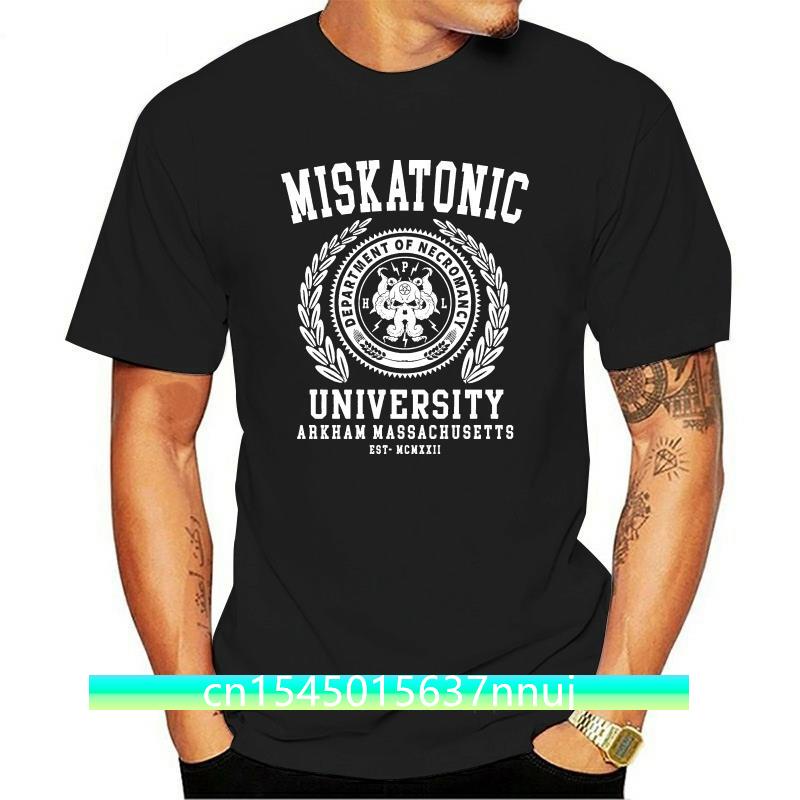 ใหม่ Miskatonic University O เสื้อแฟชั่นคอ Cthulhu Mne Tshirt Lovecraft