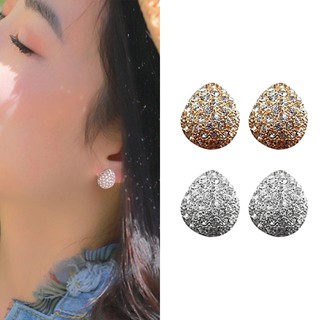 เครื่องประดับกายของเกาหลี Style Crescent Moon Rhinestone Shining Stud