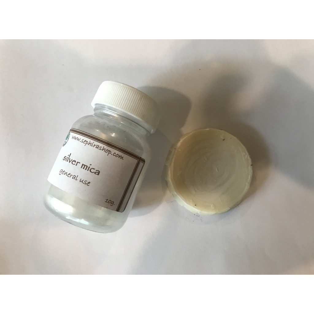 สีไมก้า Silver Mica Cosmetic สีประกายมุกขาว เกรดเครื่องสำอาง สำหรับผสมทำสบู่ ทำลิป ทำเรซิ่น ทำเทียน ราคา ถูกที่สุด ดีลบีเคเค แกลเลอรีภาพที่ 3