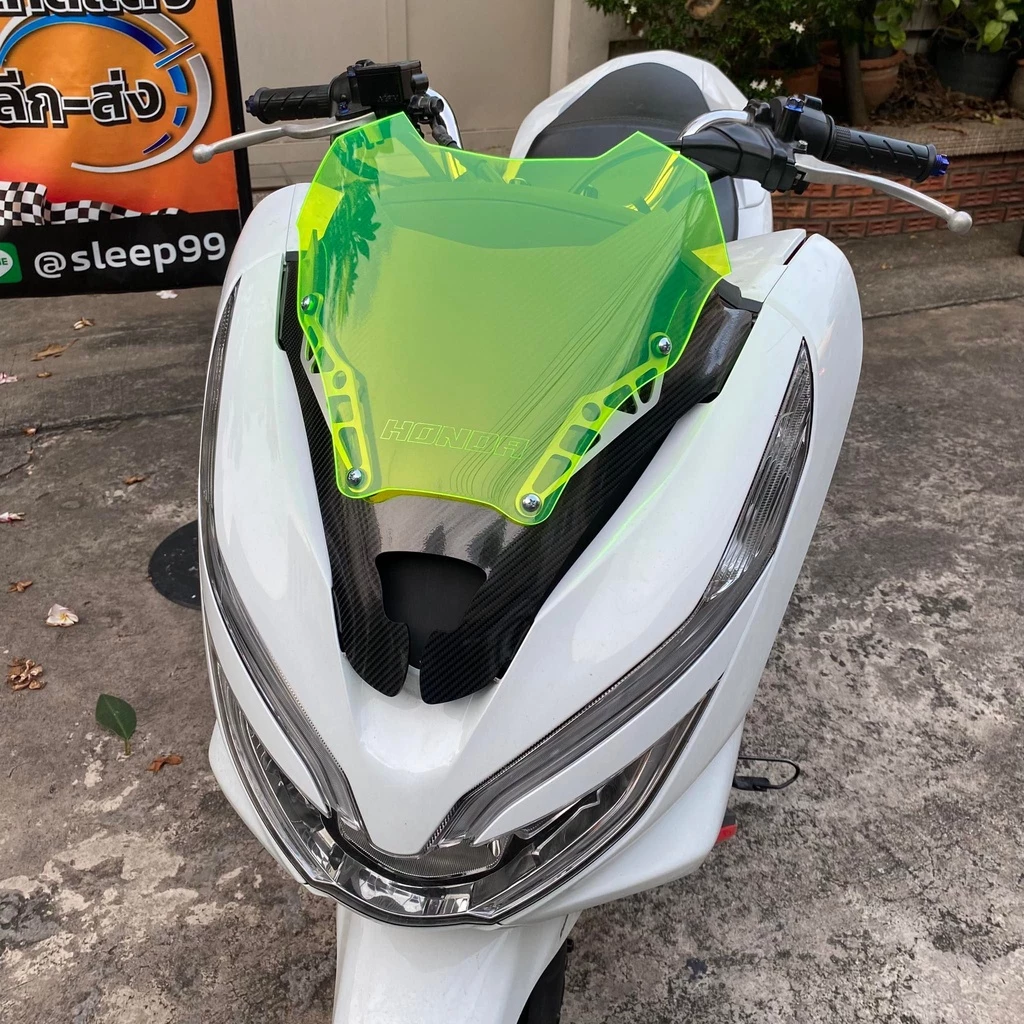 ชิวหน้า PCX 2018-2020 ทรงซิ่ง V1 สีเขียวสะท้อนแสง thumbnail 4