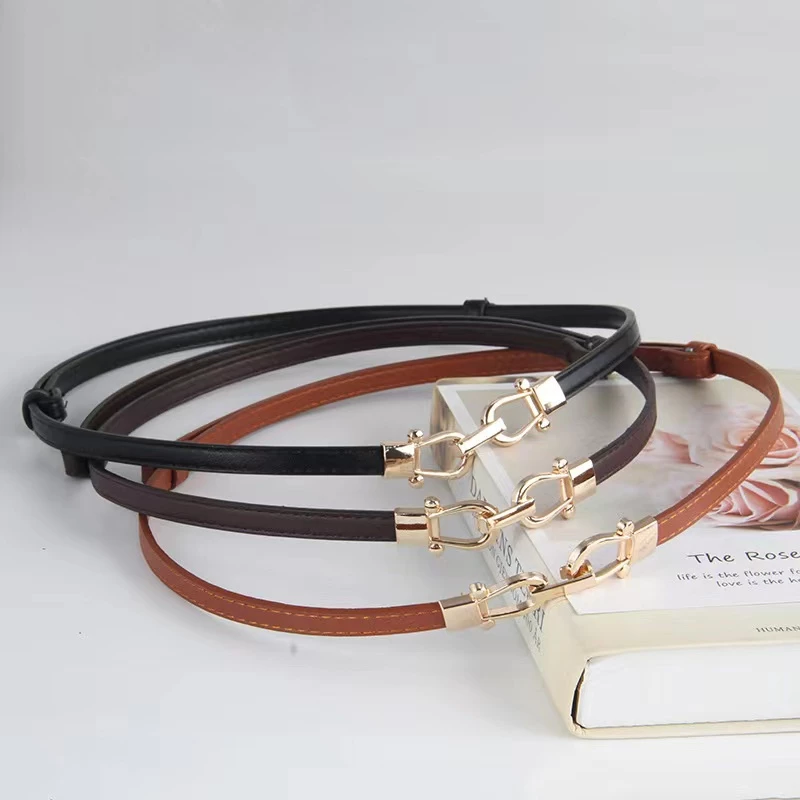พร้อมส่ง!! เข็มขัดหนังปรับระดับได้ แบบยืดหยุ่นสำหรับผู้หญิง แฟชั่นสไตล์วินเทจ เก๋ๆ ( P18 )