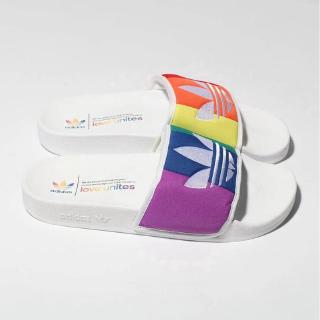 adidas slides rainbow