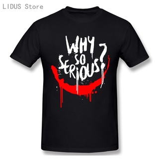 คอลูกเรือ【สไตล์ฮาราจูกุ】เสื้อยืดแขนสั้น ผ้าฝ้าย 100% พิมพ์ลาย Joker Pennywise Why So Serious แฟชั่น สําหรับผู้ชาย LHZYS-