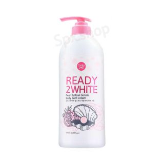 Cathy Doll เซรั่มครีมอาบน้ำ ไข่มุก Ready 2 White Pearl &amp; Rose Serum Body Bath Cream 500ml.