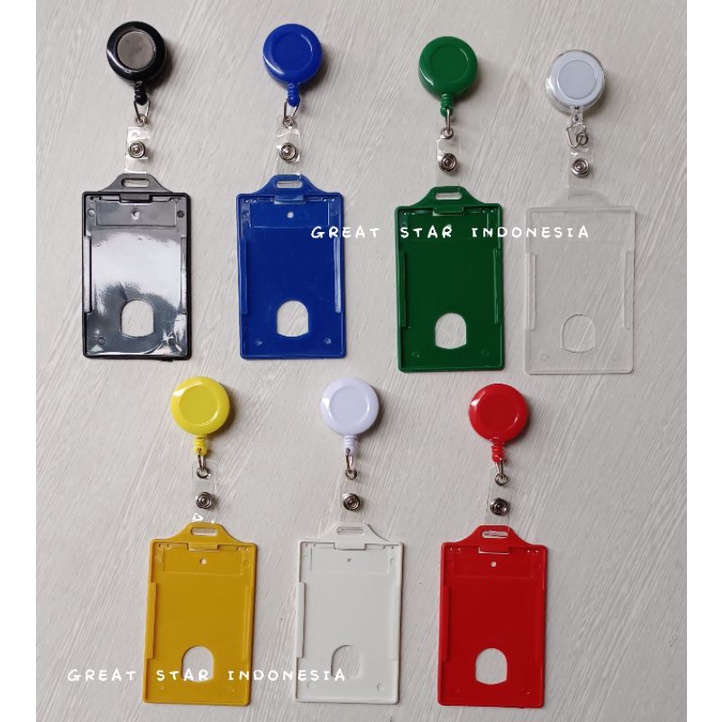 GANTUNGAN GS ID Card Frame + Solid Yoyo ID 1 ชุด ID CARD CASE/ID CARD HANGER 1 ชุด