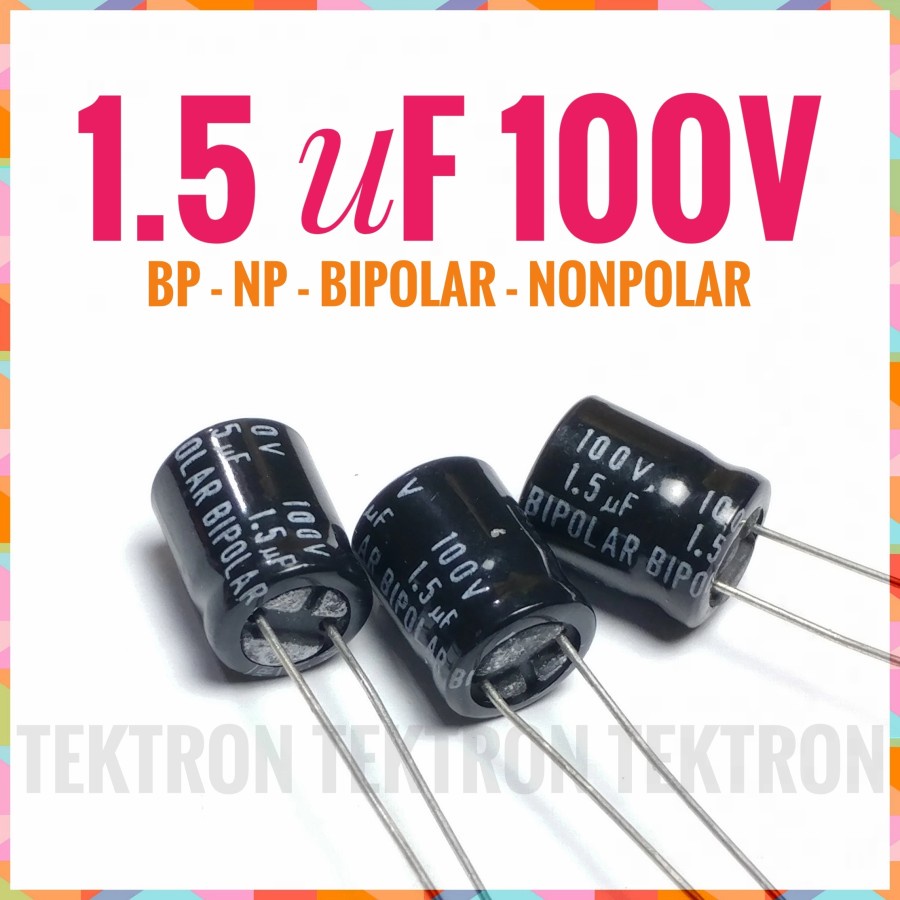 ตัวเก็บประจุ 1.5uF 100V BP NP Bipolar Nonpolar Elko Crossover Elco