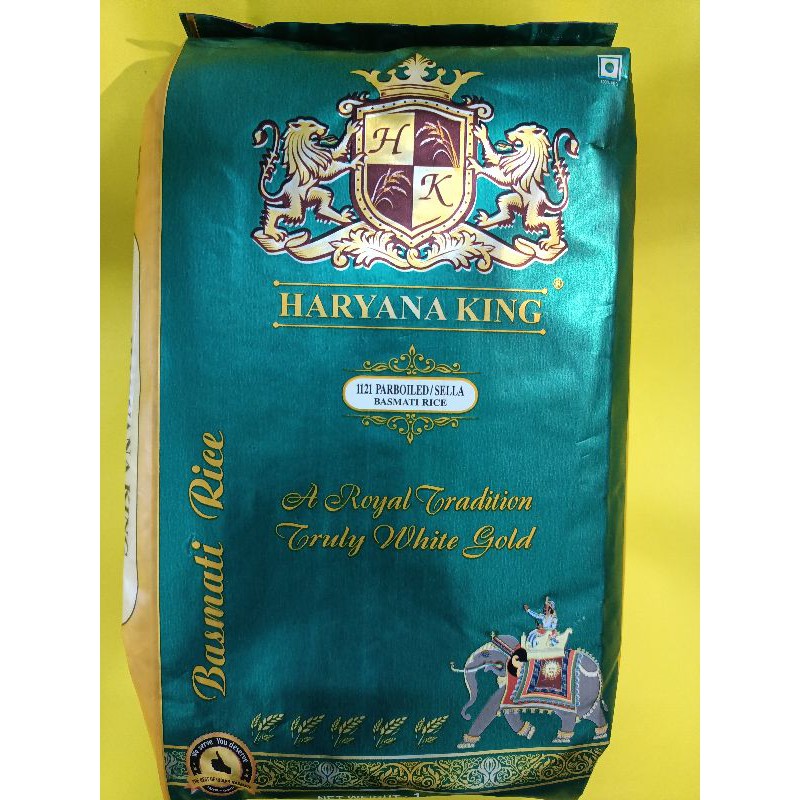 ข้าวสารบัสมาตี HARYANA KINGสีเขียว1121 1121 PARBOILED Shopee Thailand