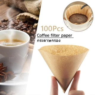 กระดาษดริป กระดาษกรองกาแฟ 100 แผ่น แบบหนา แผ่นฟิลเตอร์กรองกาแฟ กรองกาแฟ ดริปกาแฟ Coffee Filter Paper Simplegoal