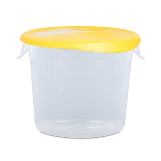 Food Storage 6 QT แบบใสฝาสีเหลือง ถังพลาสติก Food Storage 6 QT Clear Yellow Lid