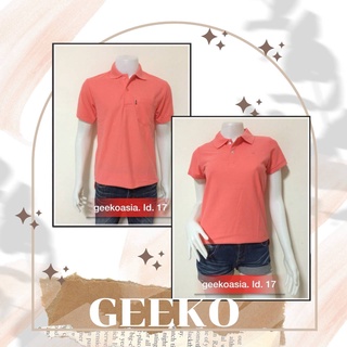 เสื้อโปโลกวาง Geeko แท้ 100% ชาย/หญิง ID17สีโอรสกลาง