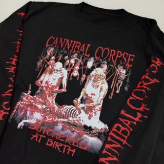 เสื้อยืดแขนยาว พิมพ์ลาย Cannibal CORPSE BUTCHERED AT BIRTHDAY สําหรับผู้ชาย | ผ้าฝ้าย 20s KAOS PUNK SKA วงดนตรีโลหะ ขนาดใหญ่ KAOS BAND HIPROCKINGDOM| เสื้อยืด พิมพ์ลายวงร็อคแบน โลหะ | วงดนตรี MERCHANDISE | วงอินดี้ | เสื้อยืด ลายอินดี้ | วงดนตรี MERCHANDI