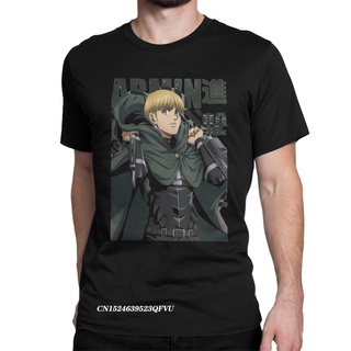 [COD]เสื้อยืด ผ้าฝ้ายแท้ พิมพ์ลาย Shingeki No Kyojin Armin Arlert Attack On Titan สไตล์ฮาราจูกุ พลัสไซซ์ สําหรับผู้ชายS-