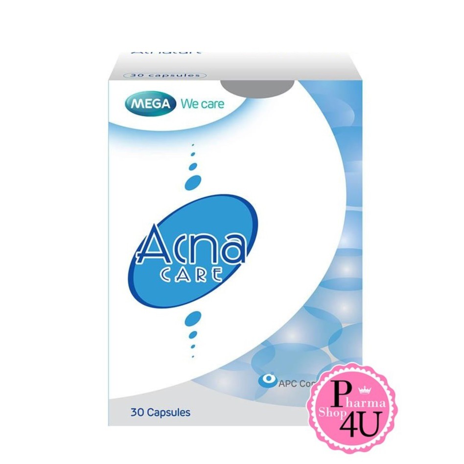 อาหารเสริมสำหรับสิว ลดรอยแผลเป็น Mega We Care Acna Care 30 เม็ด [1910]