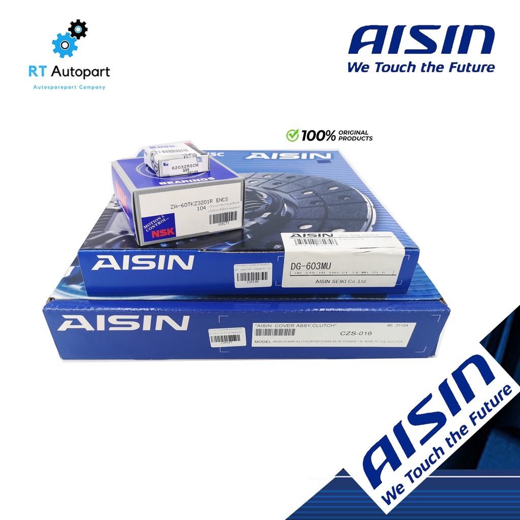 Aisin ชุดคลัช Isuzu All new Dmax Vcross เครื่อง 2.5 3.0 1.9 4JJ-TCX RZ4E-TC ปี12-24 / cluth แผ่นคลัท