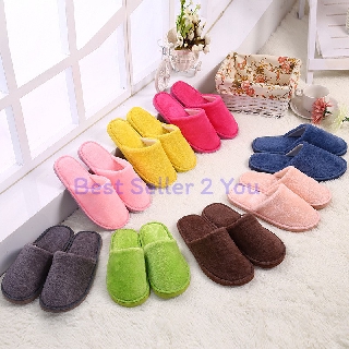 รองเท้าใส่ในบ้าน รองเท้าแตะใส่ในบ้าน สลิปเปอร์​ slipper สวมใส่สบายหนานุ่ม พื้นขนฟู รองเท้าสลิปเปอร์ รองเท้าใส่เดินในบ้าน