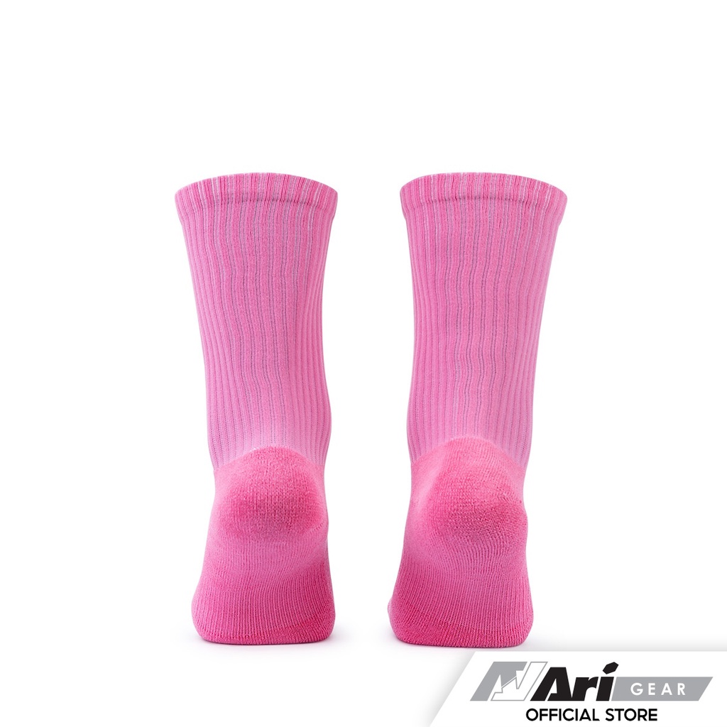 ARI CREW SOCKS - PINK (AHW1175-07) ถุงเท้าครึ่งแข้ง อาริ สีชมพู