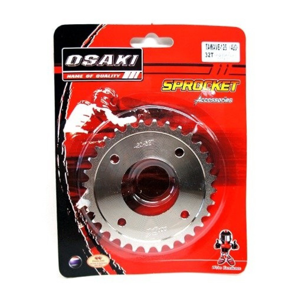 สเตอร์หลัง OSAKI W125R / W125S/ W110I-New/ W110I New LED/ W125I-NEW ชุปเลส ขนาด420 เบอร์28-36