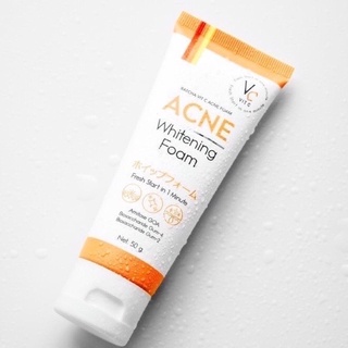 🚘พร้อมส่ง🚘VC Vit C Acne Foam วิตซี แอคเน่โฟม สูตรลดสิว (50 กรัม x 1 หลอด)