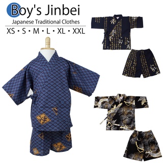 ชุด Jinbei สำหรับเด็กผู้ชาย (ชุดพื้นเมืองญี่ปุ่น)