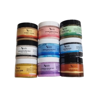 Salt Scrub เกลือขัดผิว (200กรัม/500กรัม) เกลือธรรมชาติแท้ เม็ดละเอียดไม่บาดผิว ให้ผิวกระจ่าง ขาว เรียบเนียน เกลือสครับ