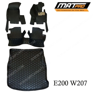 MatPro พรมปูพื้นเข้ารูป5D 6D Premium Fitted Leather Car Mats สำหรับรถรุ่น Benz E200 (2ประตู) W207 ปี2016