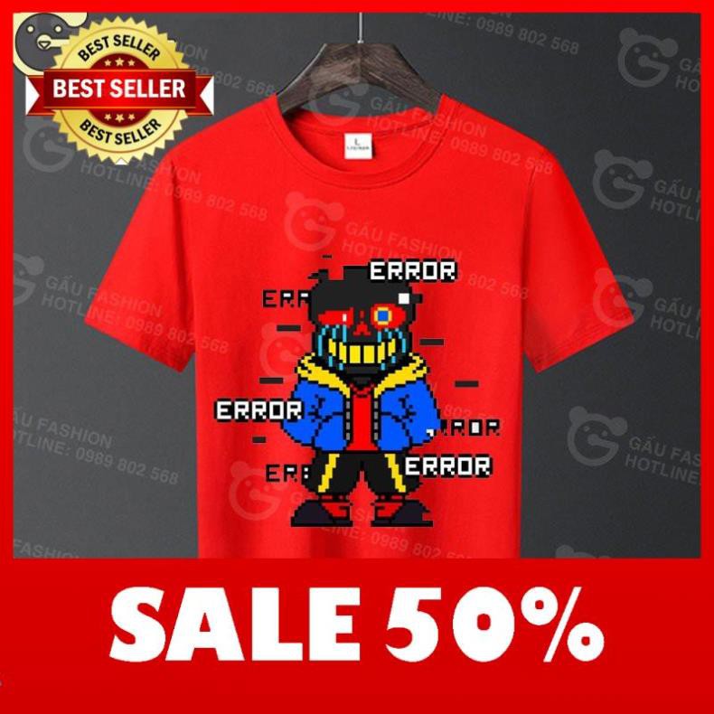 เสื้อยืดพิมพ์ลาย ERROR SANS UNDERTALES