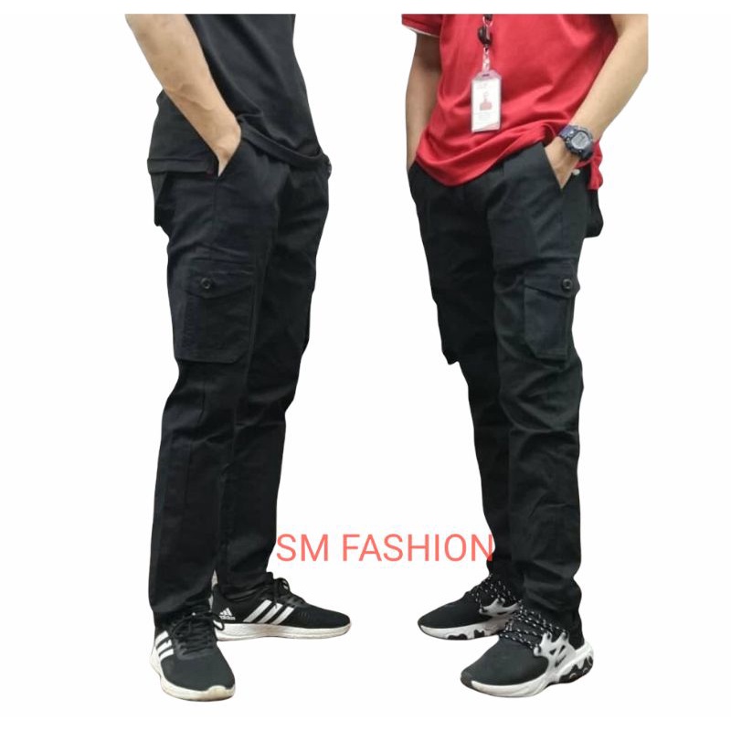 พรีเมี่ยมและส่งออกคุณภาพ Selure 6 Pocket Cargo Pant Kain Teble Pai Kirja Lalaki Prempuan Bolhe Pai