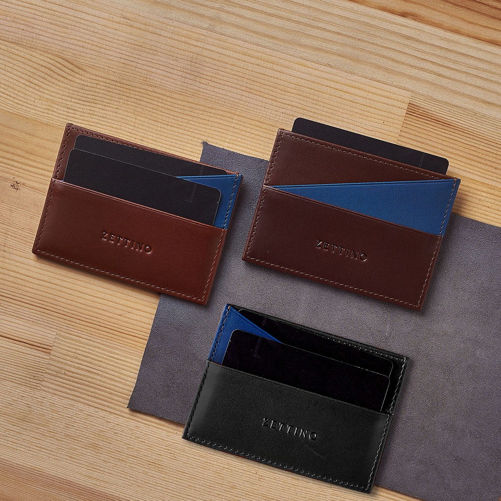 ZETTINO ซองใส่บัตรหนังแท้ Card Holder