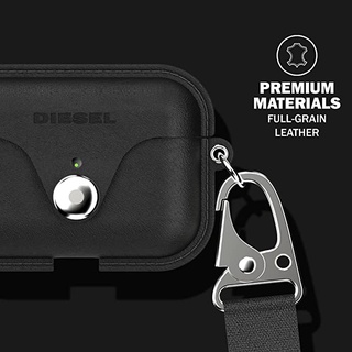 DIESEL AIRPOD CASE LEATHER LOOK FOR AIRPODS 1/2/Pro BLACK/WHITE