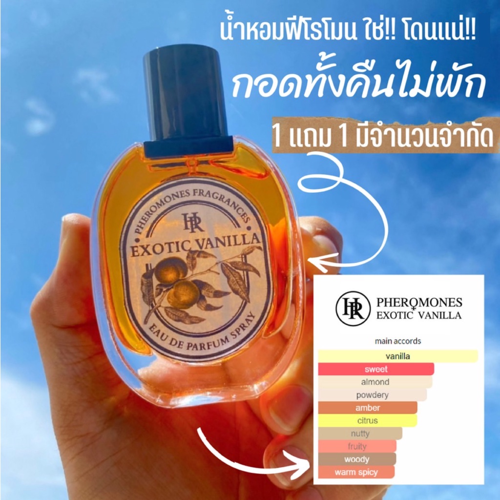 🔥ซื้อ1แถม1🔥 น้ำหอมกลิ่นฟีโรโมน น้ำหอม Exotic Vanilla หอมวานิลาเปือกผิวแมนดาลิน หอม เซ็กซี่ น่าค้นหา 