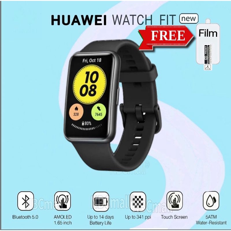 สมาร์ทวอทช์ HUAWEI Watch Fit New, มีGPS,วัดอ็อกซิเจนSpO2,ฟรี.!ฟิมล์ (รับประกันศูนย์ huawei)