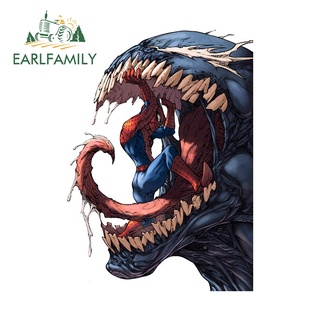 Earlfamily สติกเกอร์ไวนิล ลาย Spider Man กันน้ํา สําหรับติดตกแต่งรถยนต์ 13 ซม. x 9.2 ซม.