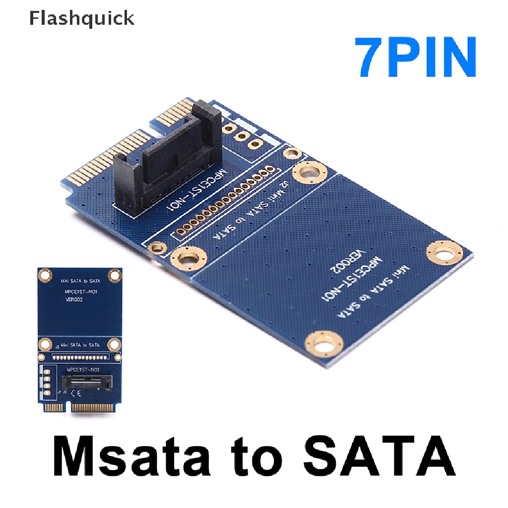 [Flashquick] MSATA Mini PCI-e Express SATA SSD Slot To 7 Pin SATA HDD Convert Card Adapter Hot Sale #4