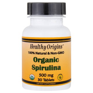 Healthy Origins, Organic Spirulina, 500 mg, 30 Tablets