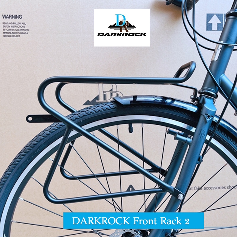 ตะแกรงหน้าจักรยานทัวร์ริ่ง DRF2 รุ่นใหม่ จากแบรนด์ DARKROCK ใช้แขวนกระเป๋าหรือวางของด้านบนได้ รับน้ำหนักได้ถึง 20 กก