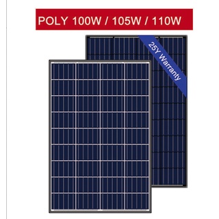 แผงโซล่าเซฃล์ เกรด A โพลี 110 Watt 2 แผ่น Authorized Solar Module 36 cells POLY-crystalline 110 Watt รุ่น MW-JD-P110-2