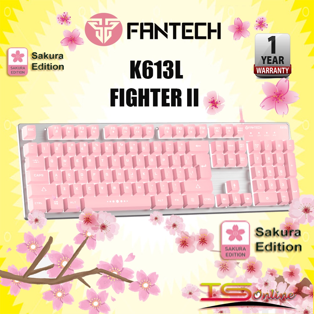 FANTECH K613L FIGHTER II คีย์บอร์ดเกม SAKURA EDITION