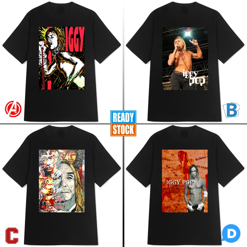 KATUN Iggy Pop เสื้อยืดลําลองผ้าฝ้าย